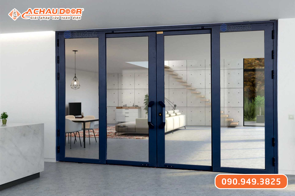 Cửa Đi Lùa Trượt 4 Cánh Nhôm JMA Hệ 55