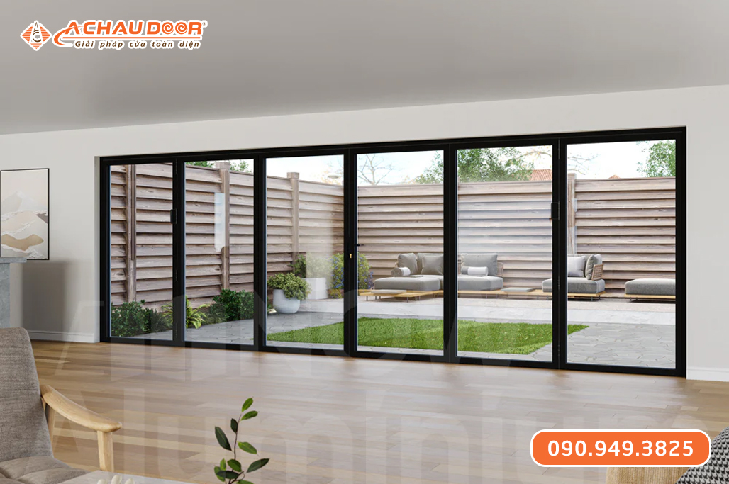 Cửa Đi Lùa Trượt 6 Cánh Nhôm JMA Hệ 55