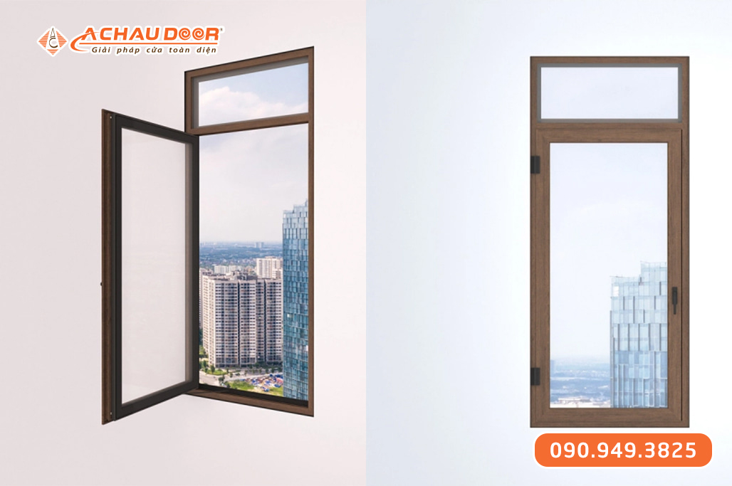 Cửa Sổ Mở Quay 1 Cánh Nhôm JMA Hệ 55