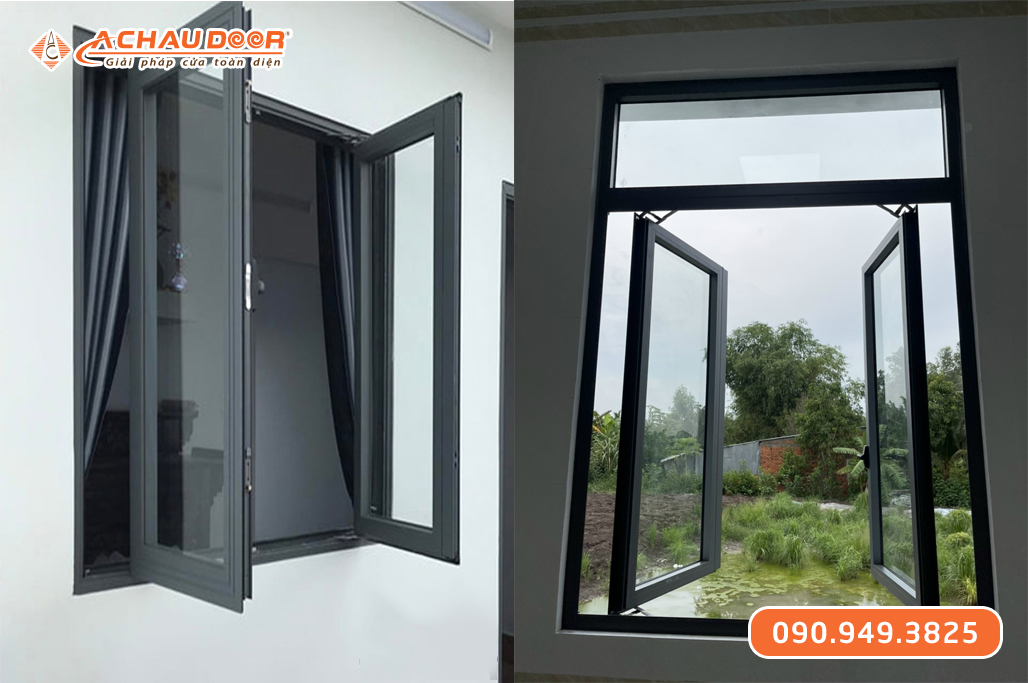 Cửa Sổ Mở Quay 2 Cánh Nhôm JMA Hệ 55