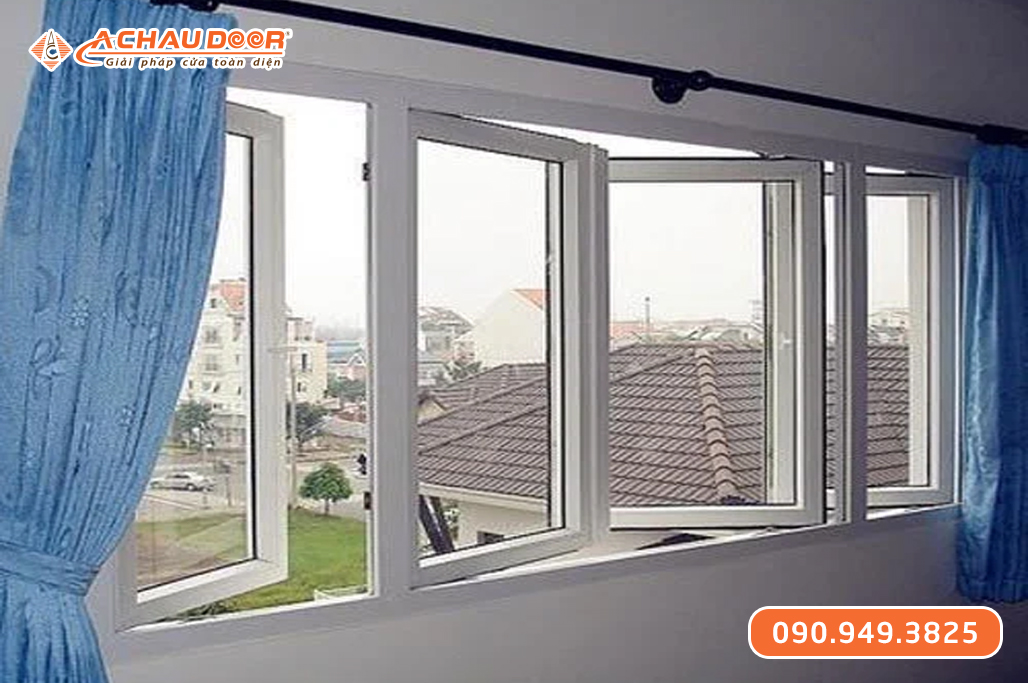 Cửa Sổ Mở Quay 4 Cánh Nhôm JMA Hệ 55