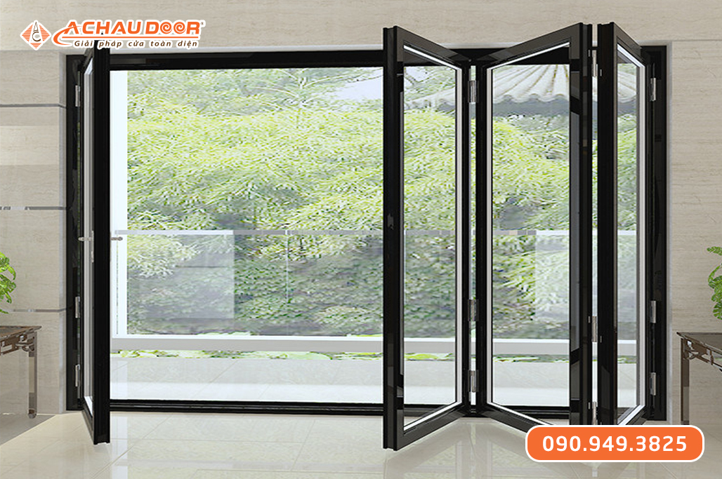 Cửa Xếp Trượt 4 Cánh Nhôm JMA Hệ 55