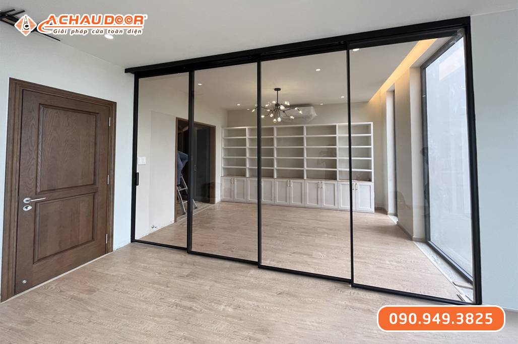 Cửa Nhôm Trượt Quay Slim 4 Cánh