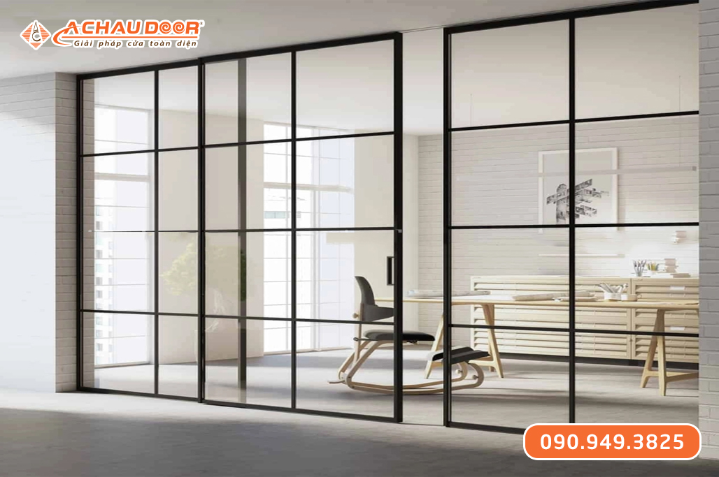 Cửa Nhôm Trượt Quay Slim Cánh Liên Kết