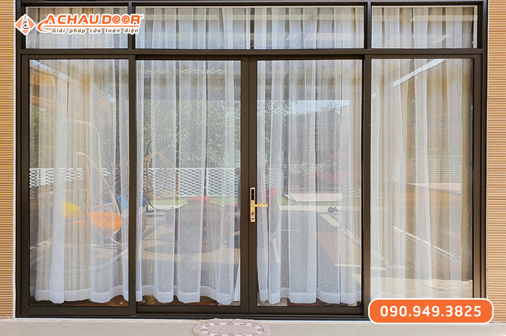 Cửa Đi 4 Cánh Mở Nhôm Maxpro Hệ 83