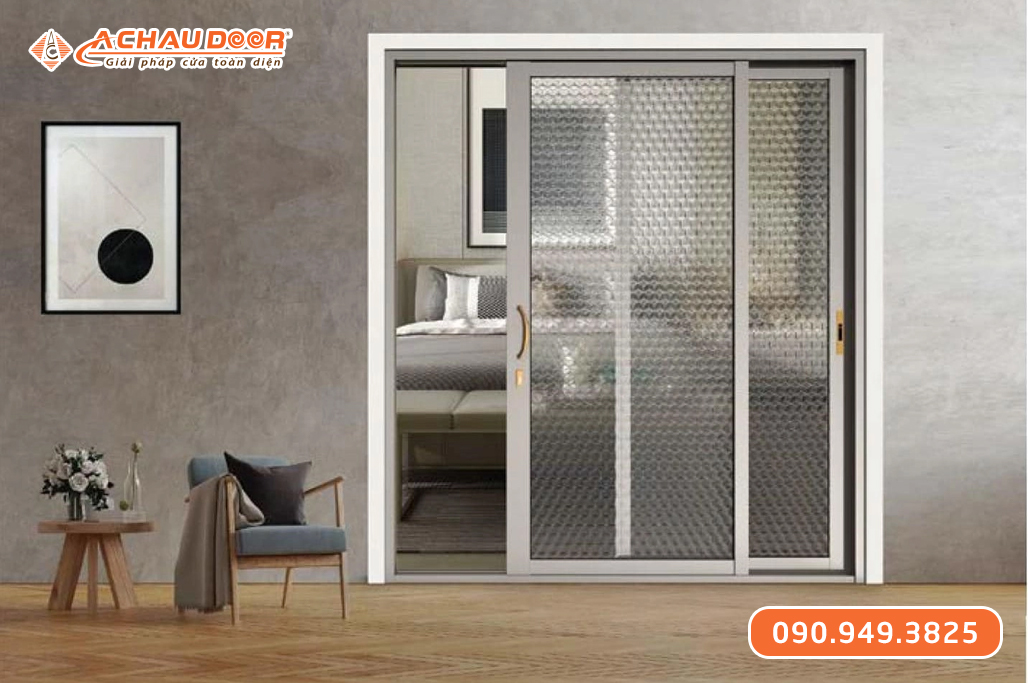 Cửa Đi Lùa 2 Cánh Nhôm Maxpro Hệ 115