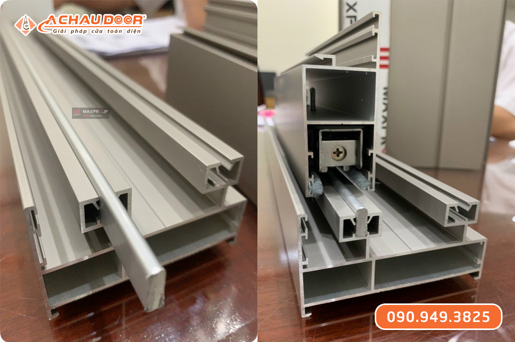 Cửa Đi Lùa 2 Cánh Nhôm Maxpro Hệ 83