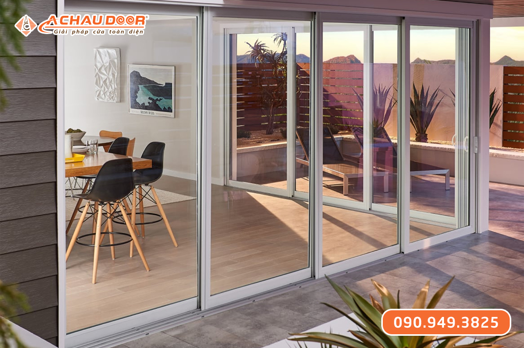 Cửa Đi Lùa 4 Cánh Nhôm Maxpro Hệ 93
