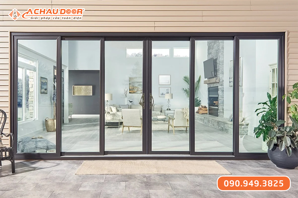 Cửa Đi Lùa 6 Cánh Nhôm Maxpro Hệ 83