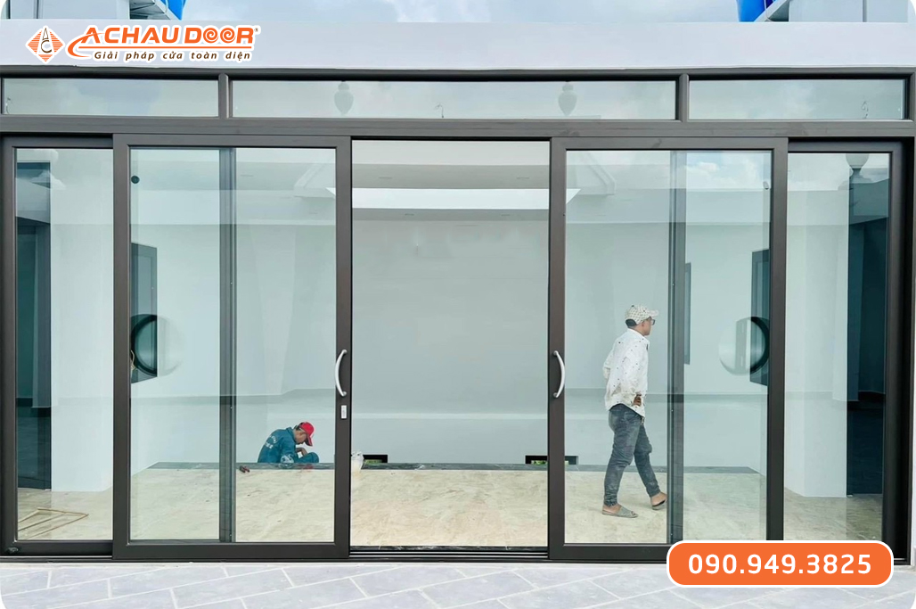 Cửa lùa đi 4 cánh nhôm Maxpro hệ 55