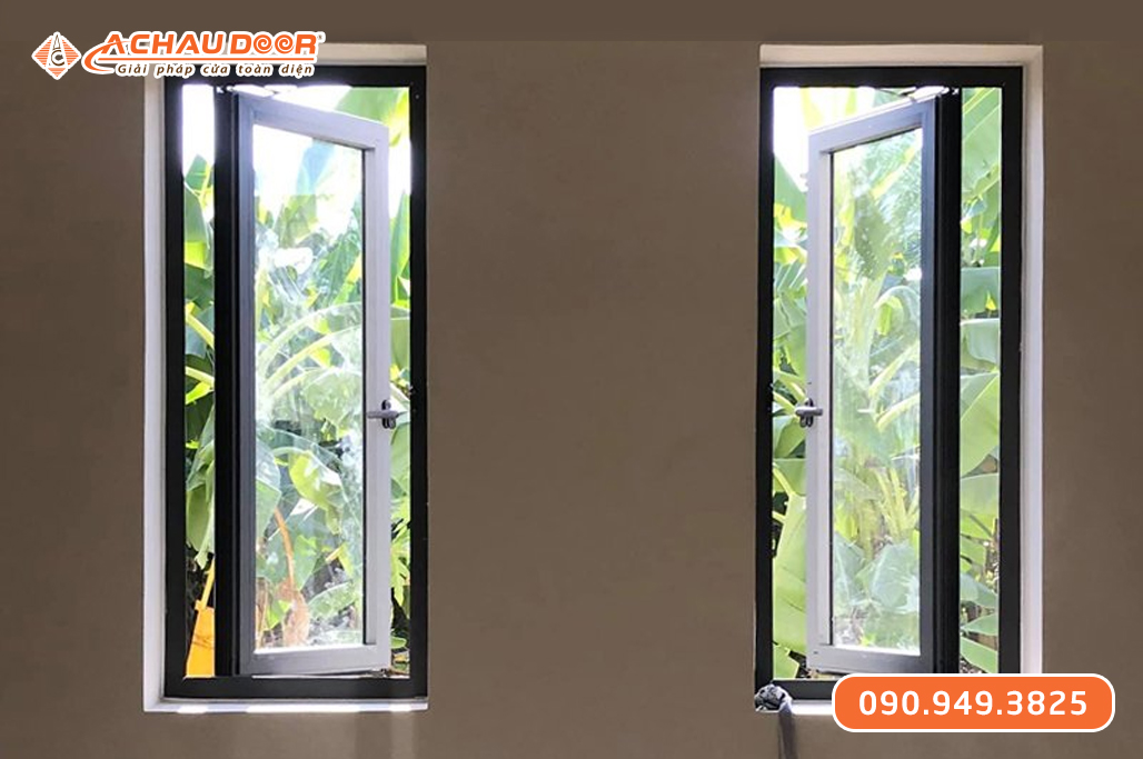 Cửa Sổ 1 Cánh Mở Quay Nhôm Maxpro Hệ 83