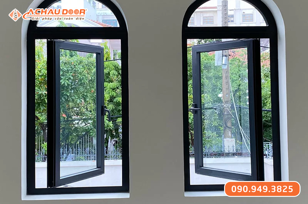 Cửa Sổ Mở Quay 1 Cánh Nhôm Maxpro Hệ 65