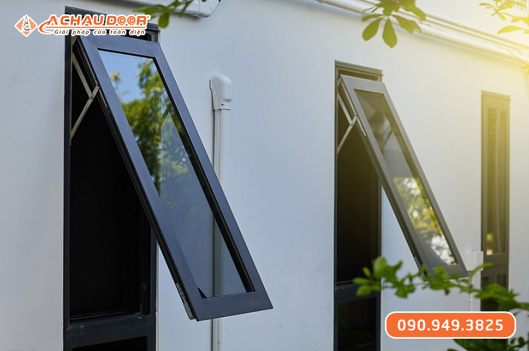 Cửa sổ nhôm mở hất Maxpro hệ 55
