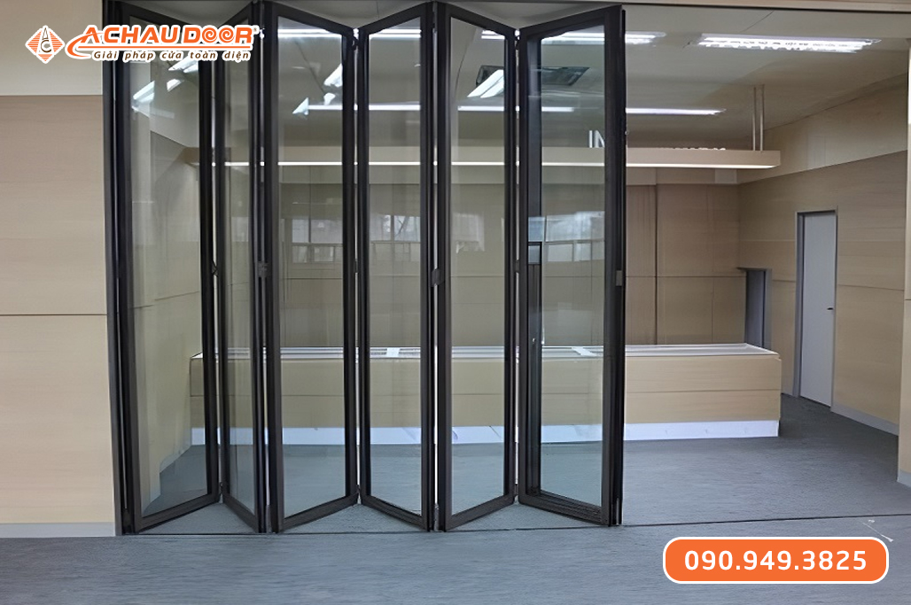 Cửa Xếp Trượt 6 Cánh Nhôm Maxpro Hệ 80