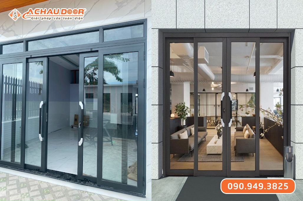 Cửa Đi Lùa Trượt 4 Cánh Nhôm JMA Hệ 55