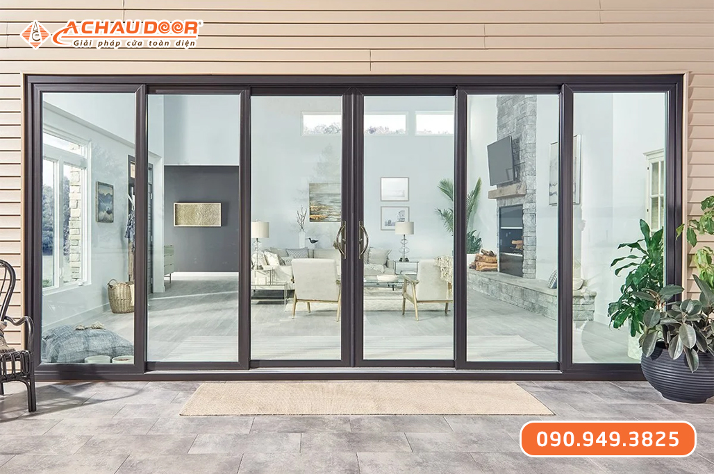 Cửa Đi Lùa Trượt 6 Cánh Nhôm JMA Hệ 55