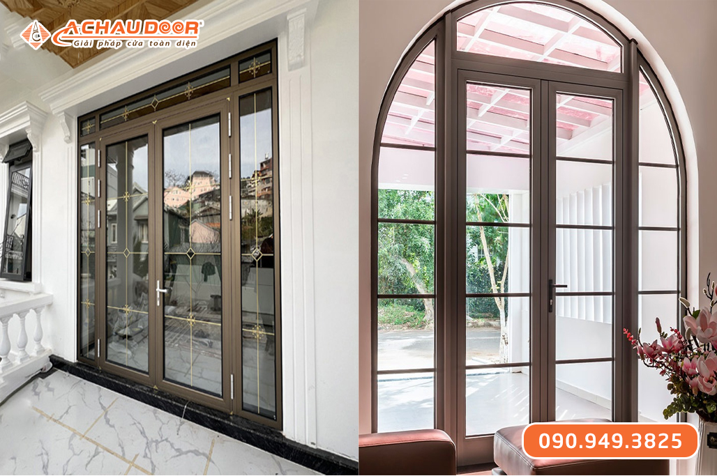 Cửa Đi Mở Quay 2 Cánh Nhôm JMA Hệ 55