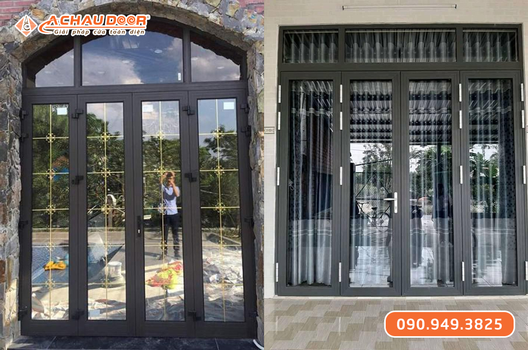 Cửa Đi Mở Quay 4 Cánh Nhôm JMA Hệ 55