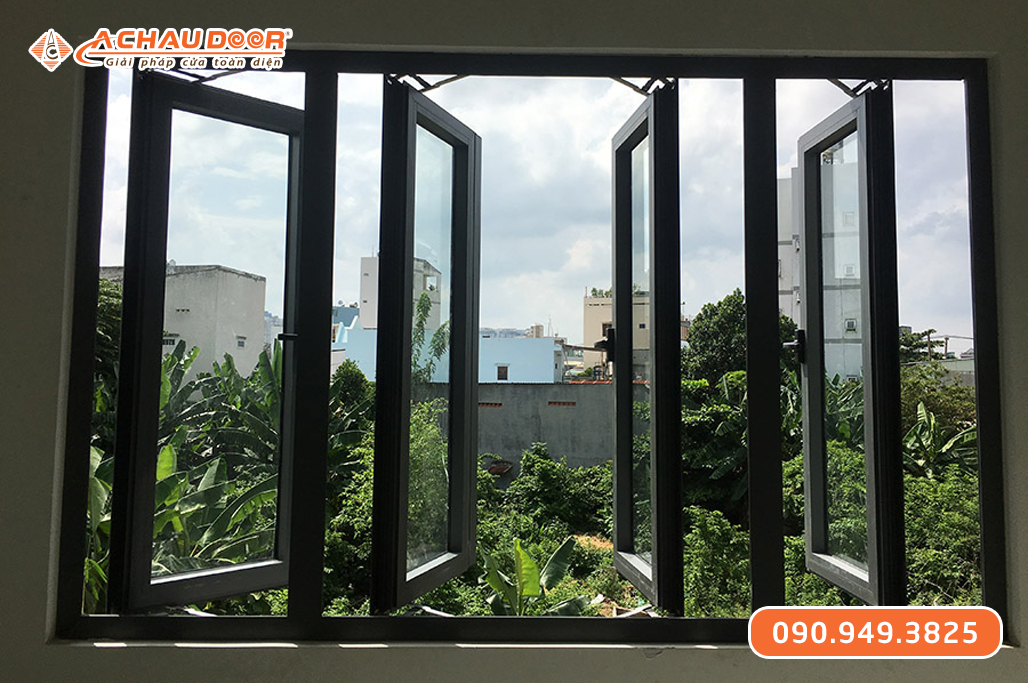 Cửa Sổ Mở Quay 4 Cánh Nhôm JMA Hệ 55