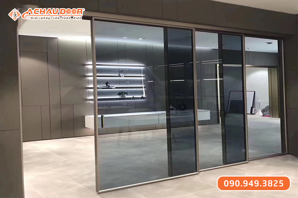 Cửa Nhôm Trượt Quay Slim 3 Cánh