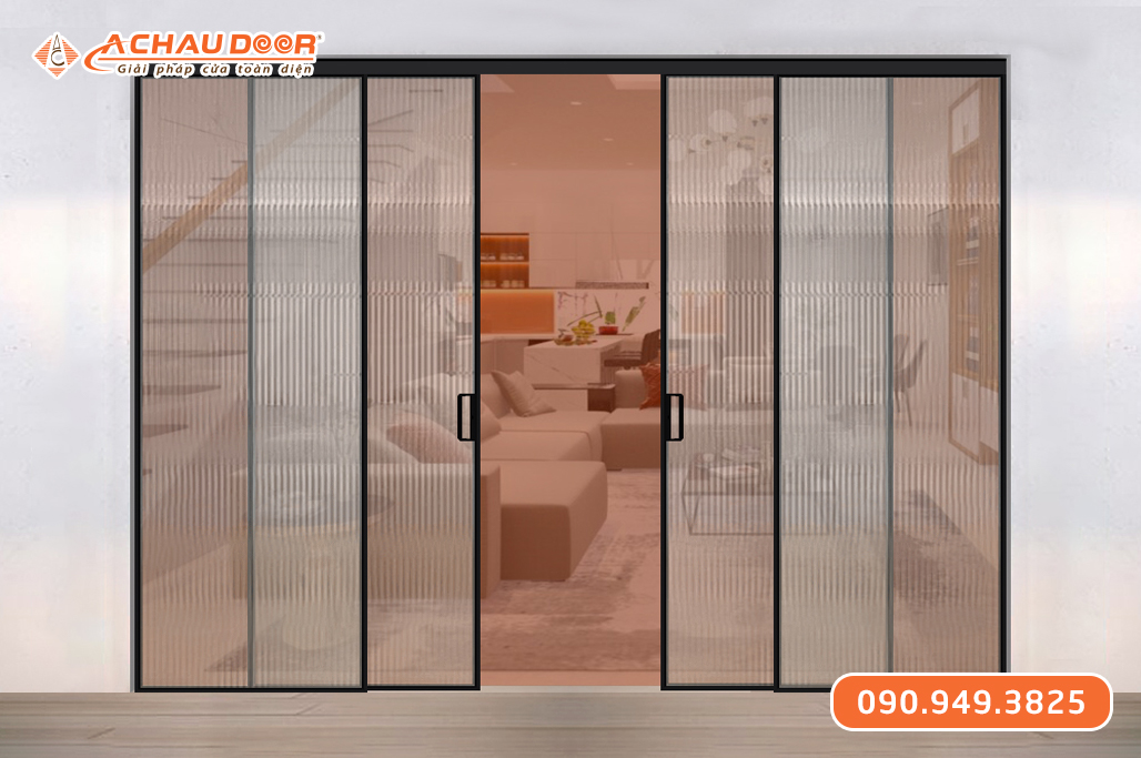 Cửa Nhôm Trượt Quay Slim 4 Cánh