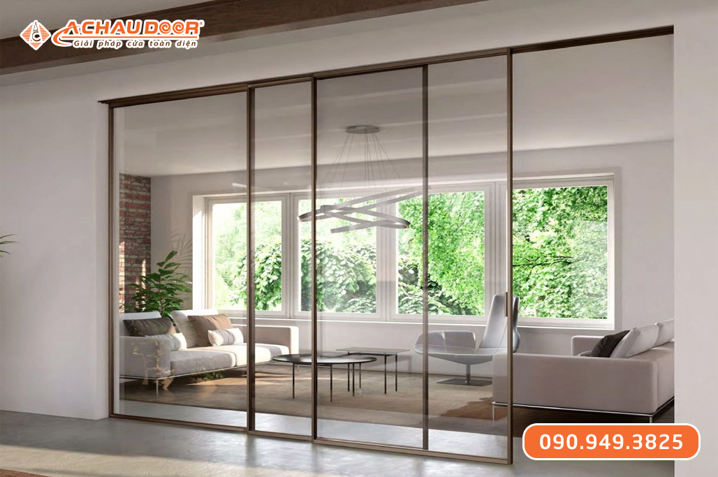 Cửa Nhôm Trượt Quay Slim Cánh Liên Kết