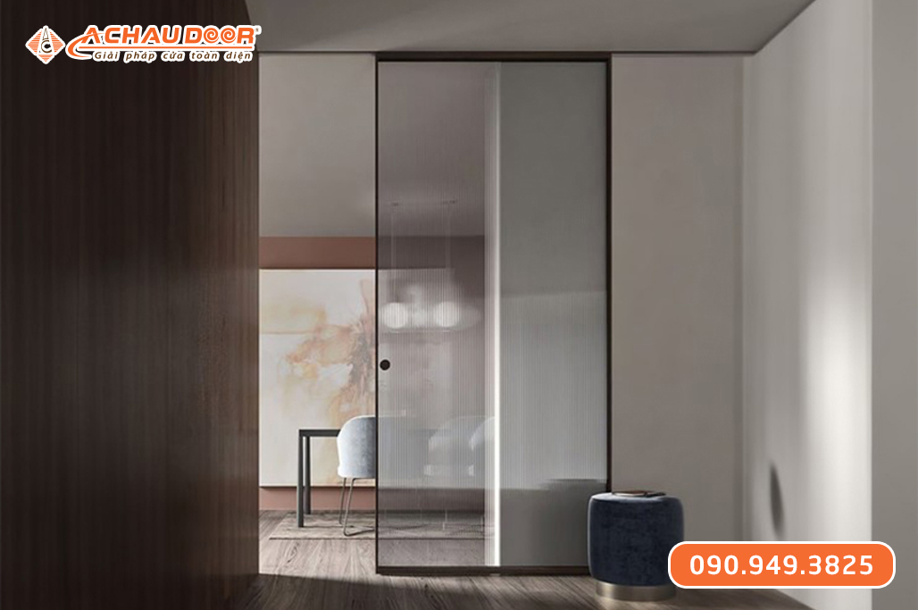 Cửa Trượt Slim 1 Cánh Không Ray Dưới