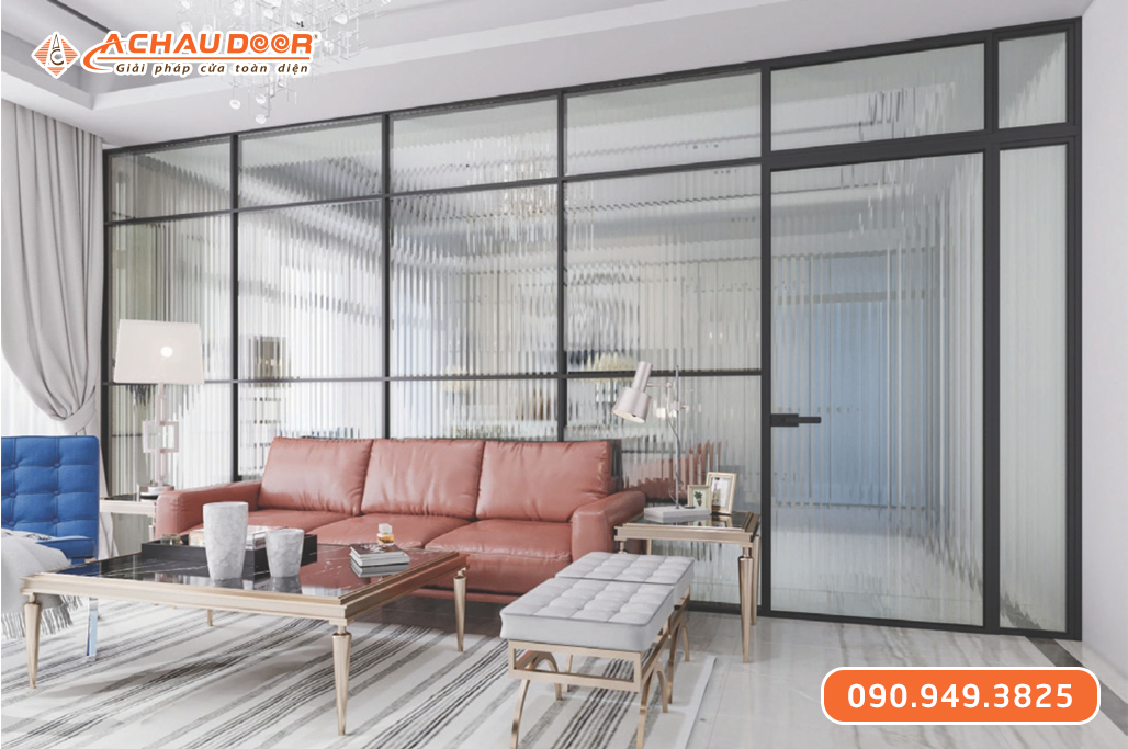 Vách Ngăn Phòng Hệ Slim Có Cửa Mở Quay