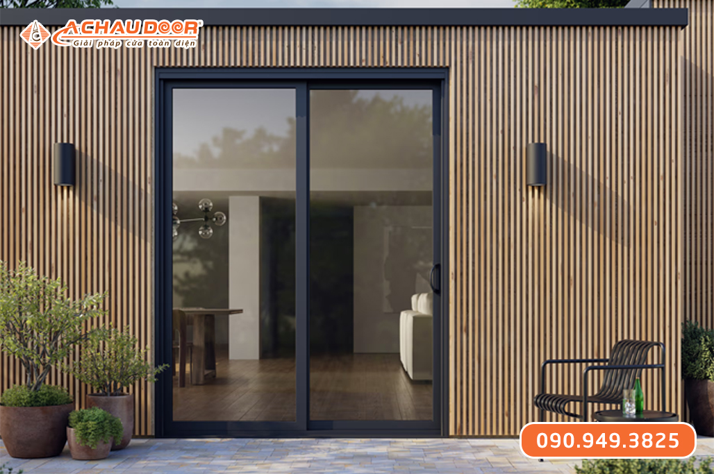 Cửa Nhôm Kính Cường Lực 2 Cánh Lùa