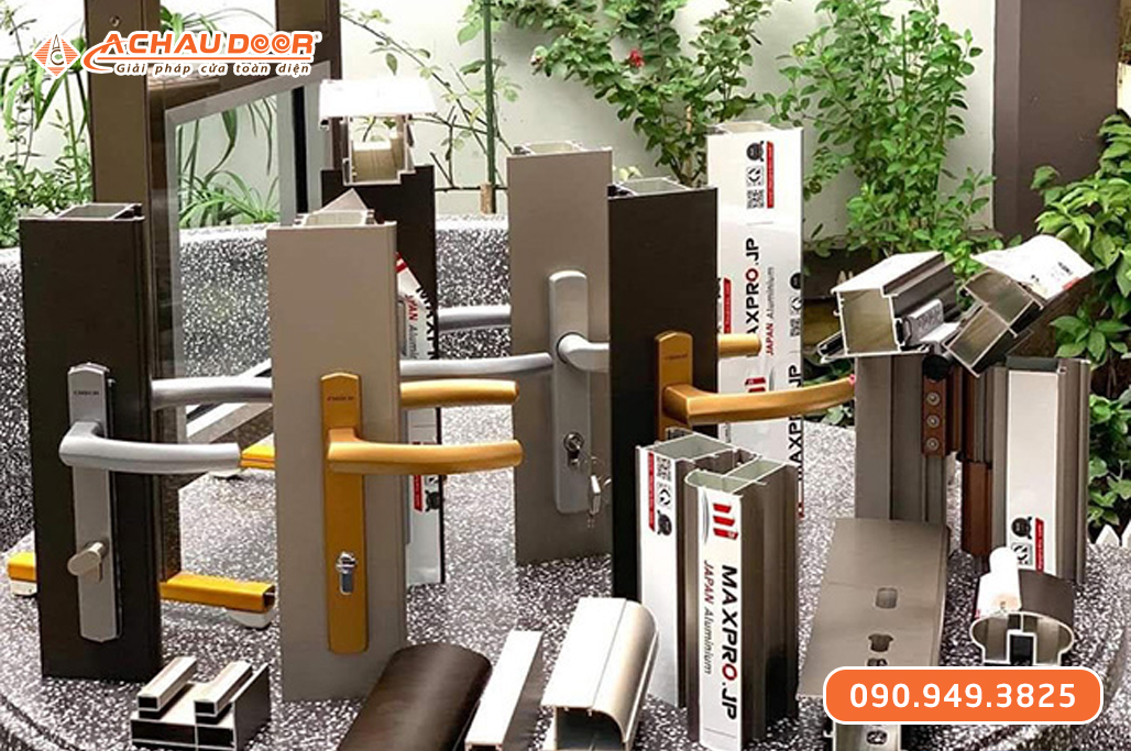 Cửa đi 2 cánh mở quay nhôm Maxpro JP hệ 65
