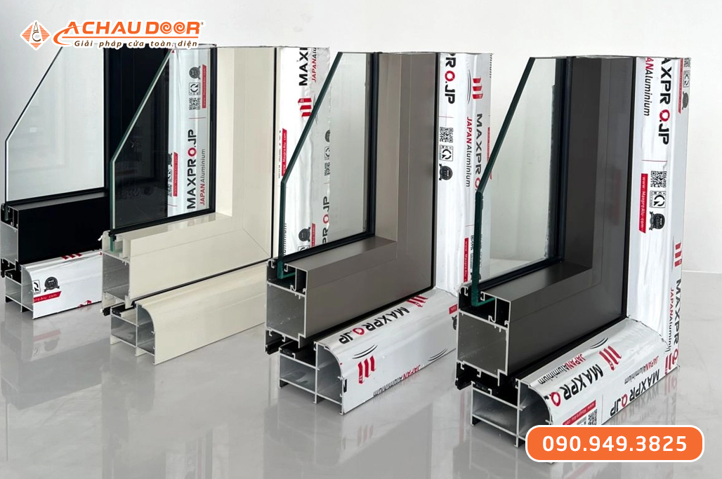 Cửa Đi 4 Cánh Nhôm Maxpro Hệ 55