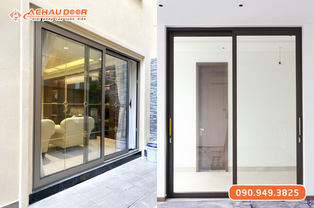 Cửa Đi Lùa 2 Cánh Nhôm Maxpro Hệ 93