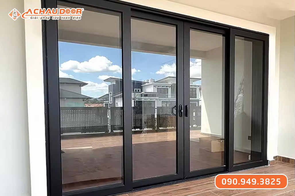 Cửa Đi Lùa 4 Cánh Nhôm Maxpro Hệ 115