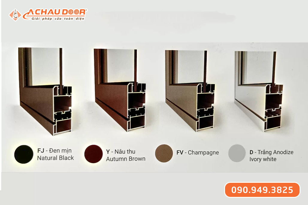 Cửa lùa đi 4 cánh nhôm Maxpro hệ 55