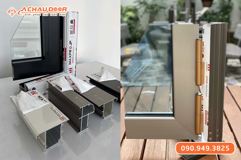 Cửa Sổ 1 Cánh Mở Quay Nhôm Maxpro Hệ 83