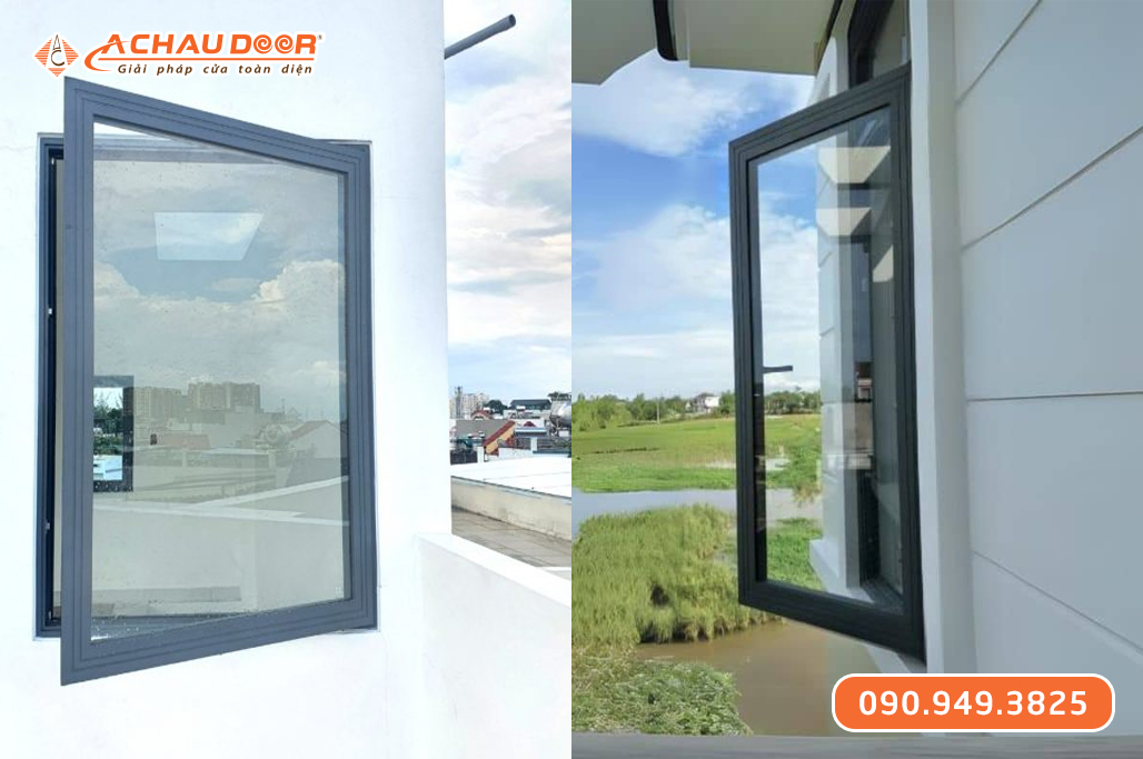 Cửa Sổ Mở Quay 1 Cánh Nhôm Maxpro Hệ 65