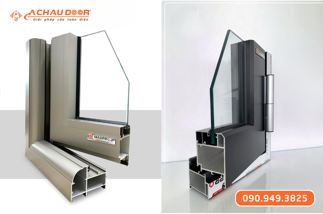 Cửa Sổ Nhôm Maxpro 2 Cánh Mở Quay Hệ 58