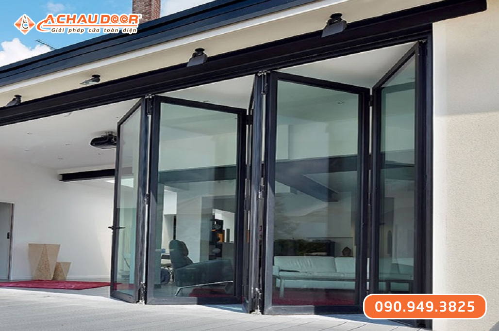 Cửa Xếp Lùa 5 Cánh Nhôm Maxpro Hệ 80