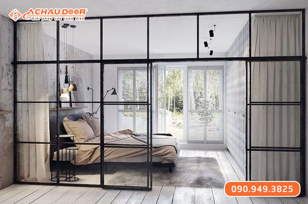Vách kính khung nhôm Maxpro hệ 55