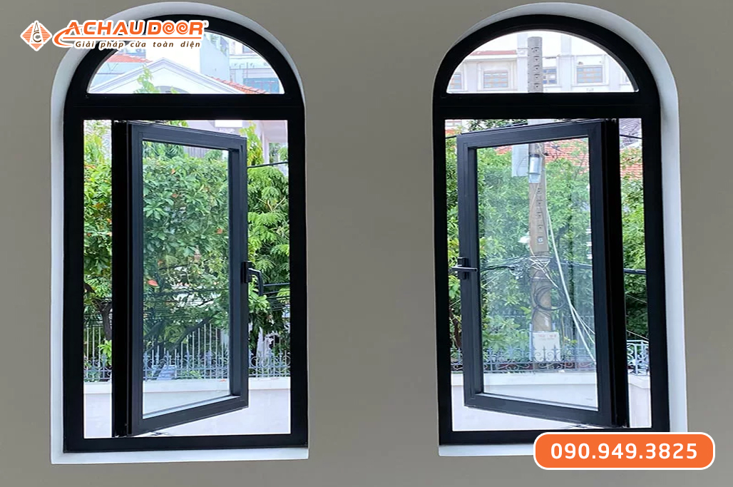 Cửa Sổ Mở Quay 1 Cánh Nhôm JMA Hệ 55