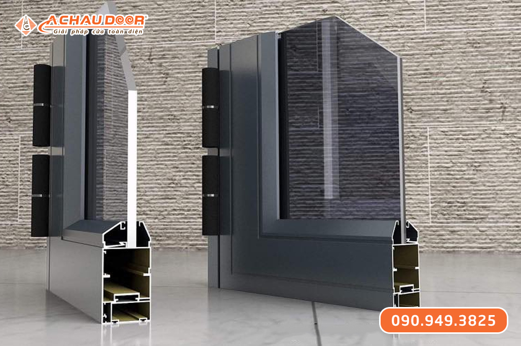 Cửa Sổ Quay Lật 4 Cánh Nhôm JMA Hệ 55