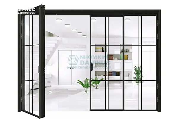 Cửa Nhôm Trượt Quay Slim 4 Cánh