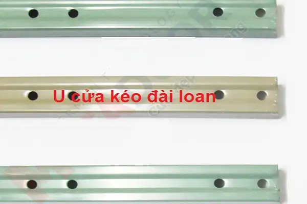 Mẫu U Cửa Kéo Mạ Màu Đài Loan (mẫu 0.6mm đến 1.0mm)