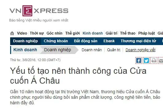 Báo chí nói về chúng tôi