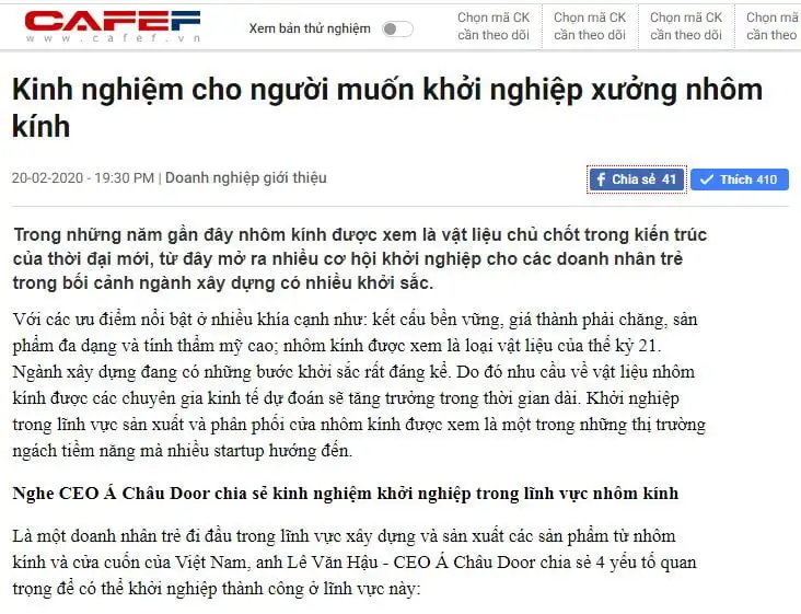 Báo chí nói về chúng tôi
