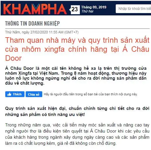 Báo chí nói về chúng tôi
