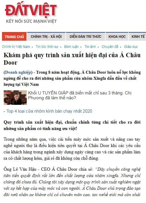 Báo chí nói về chúng tôi
