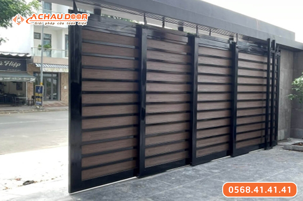 Cửa cổng sắt lùa treo