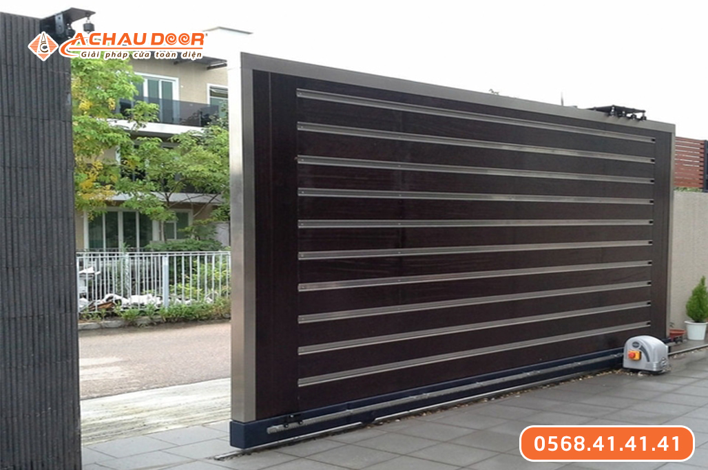 Cửa cổng sắt lùa treo