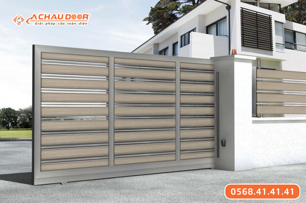 Cửa cổng sắt lùa treo